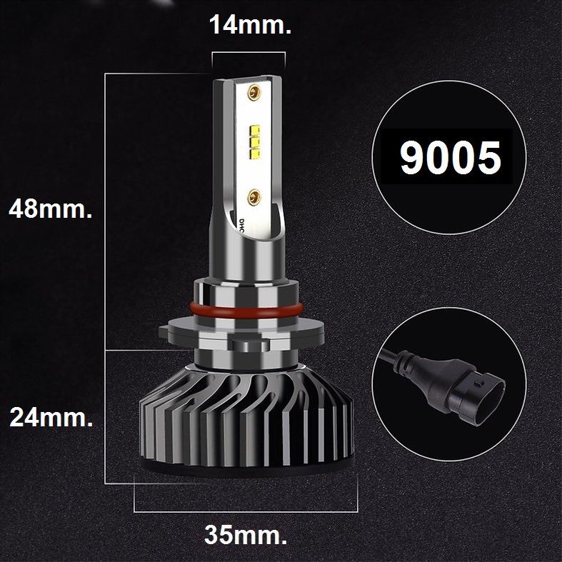 products/862/male led sijalice za automobile hb3.jpg - HB3-9005 SET PHI ZES chip 8000LM - SREDNJE-DUGO-MAGLENKU - Xenon Svetla Beograd